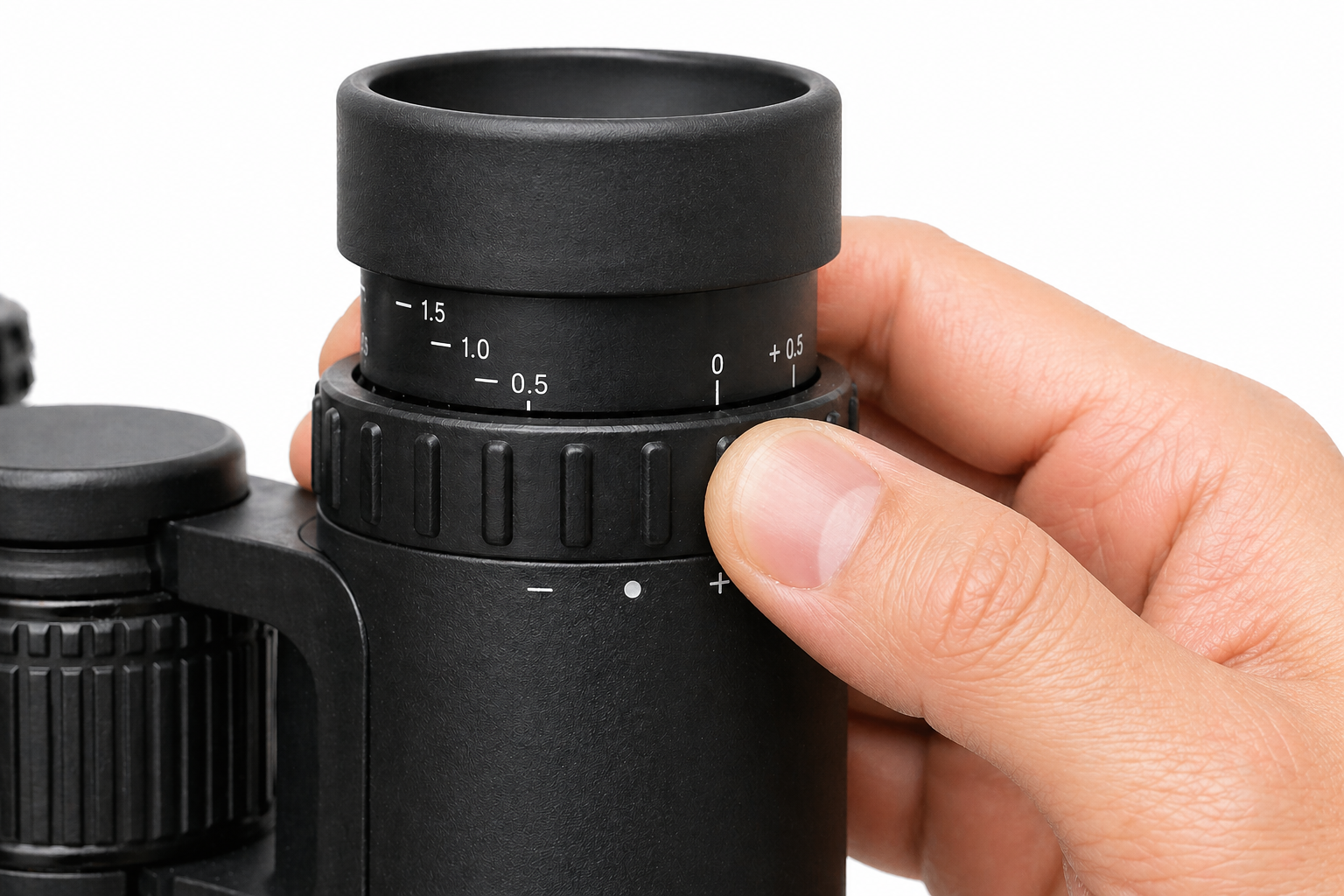 Como ajustar la dioptria en prismáticos